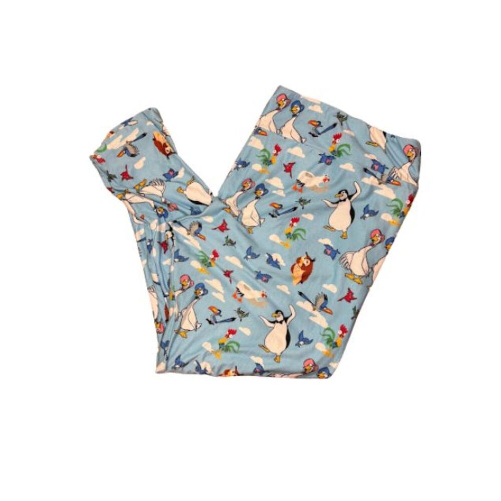 Disney parks birds of a feather leggings 2x light blue pants
